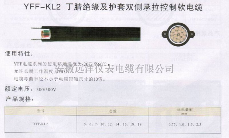 YFF-KL2，YFF-KL1加钢丝电缆